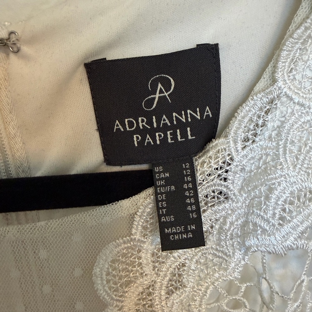 Adrianna Papell Ivory Lace Gown